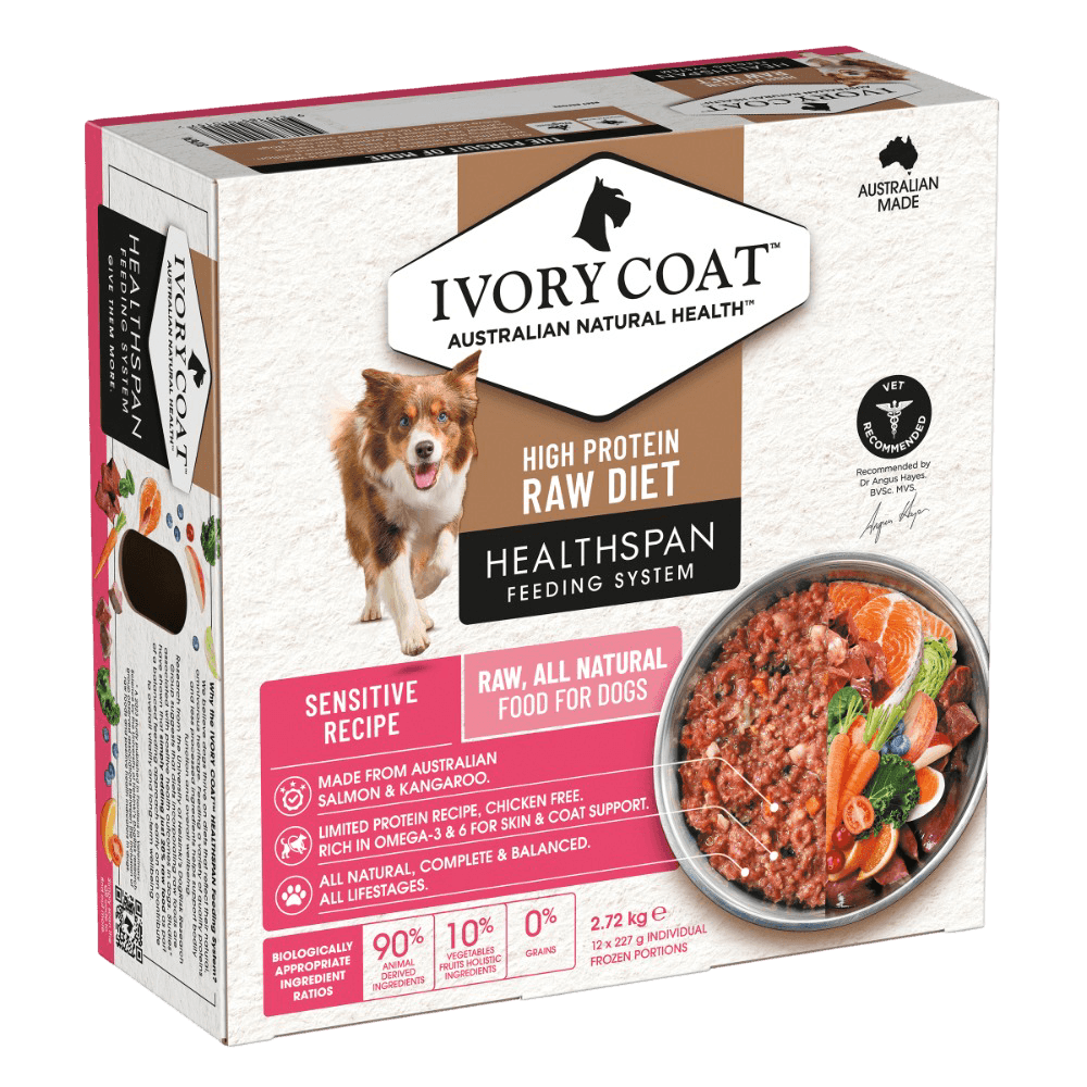Healthspan Sensitive Skin Patties Frozen Raw Adult Dog Food