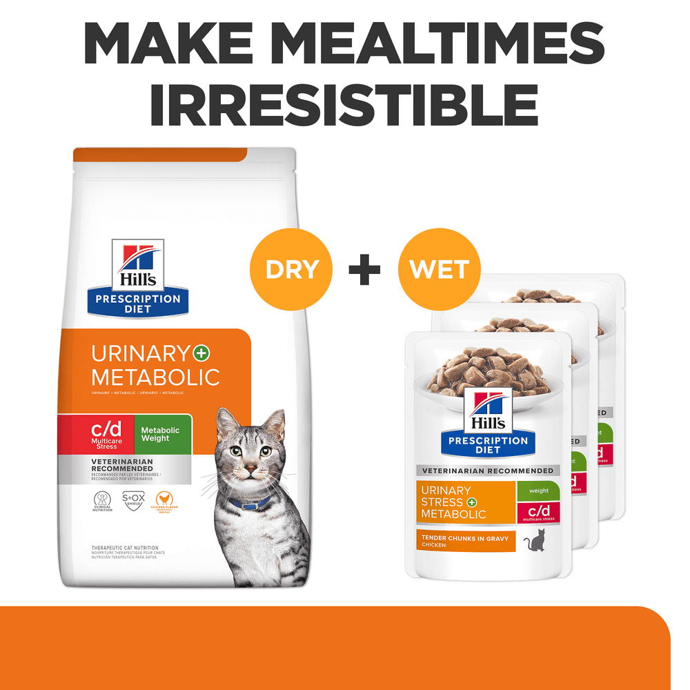 Hills Prescription Diet C/D Multicare Stress Urinary Care Plus Metabolic Weight Dry Cat Food