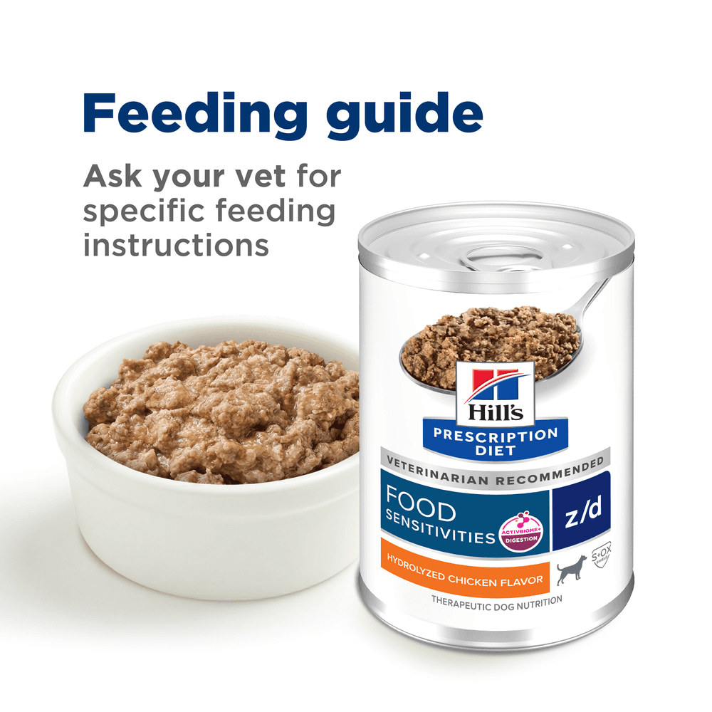 Hills Prescription Diet Z/D Skin & Food Sensitivities Adult Wet Dog Food Cans