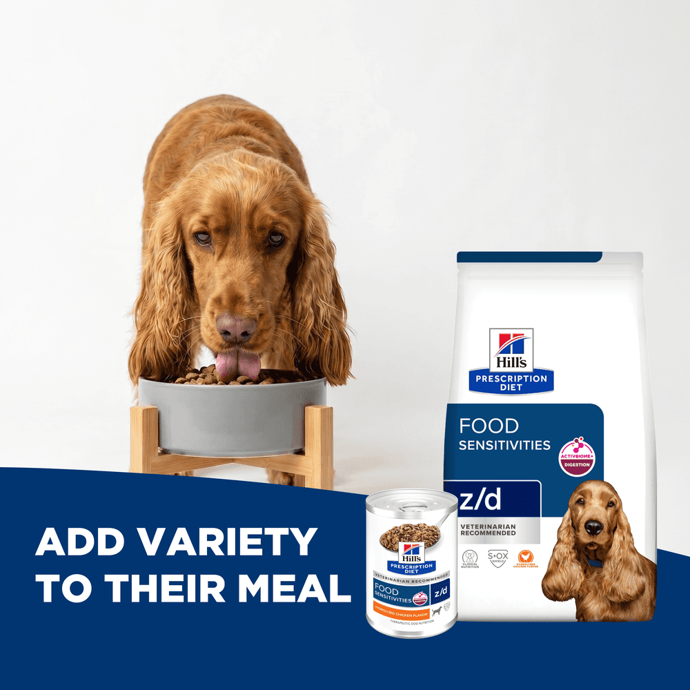 Hills Prescription Diet Z/D Skin & Food Sensitivities Adult Wet Dog Food Cans