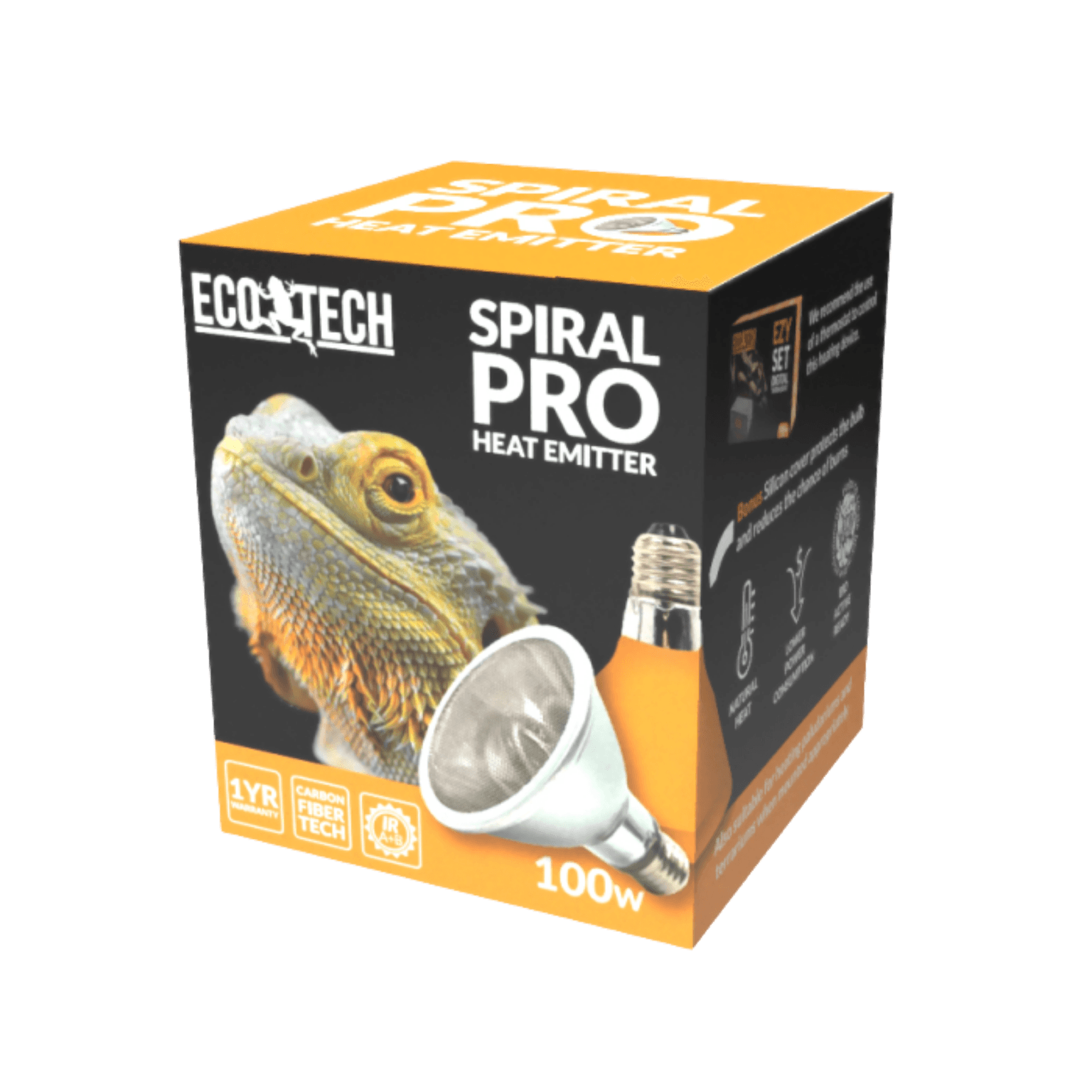 Reptile Spiral Pro Carbon Fibre Tech Heat Emitter