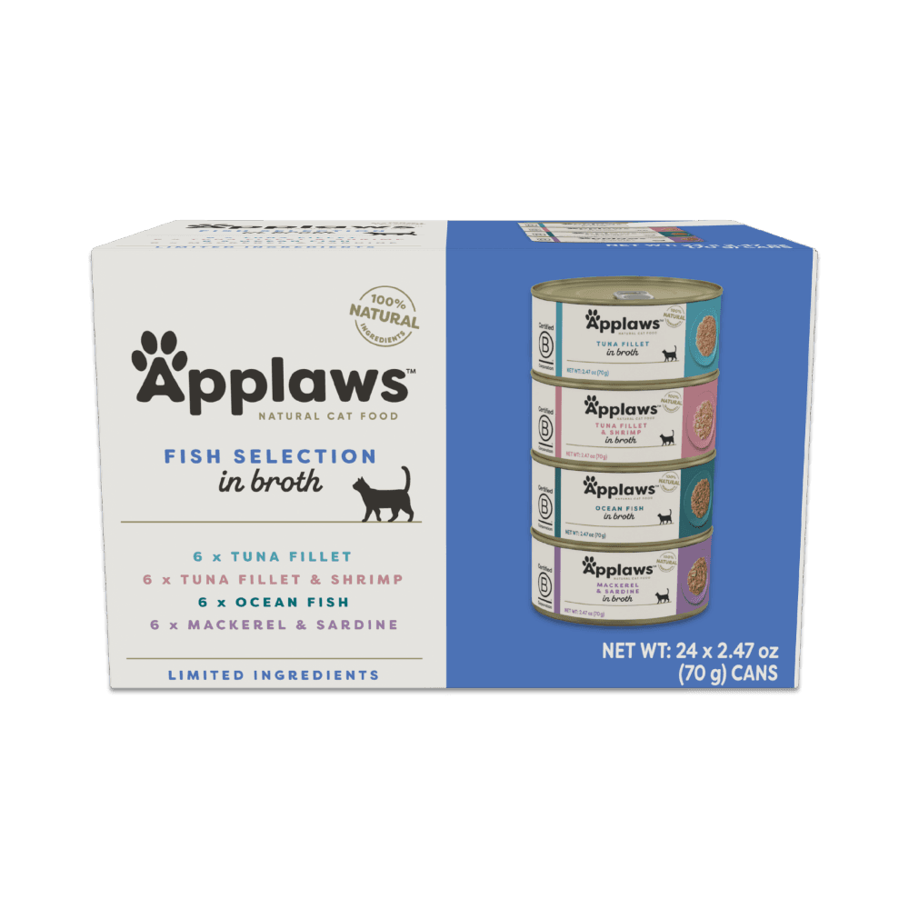 Natural Fish Selection In Broth Adult Wet Cat Food Can