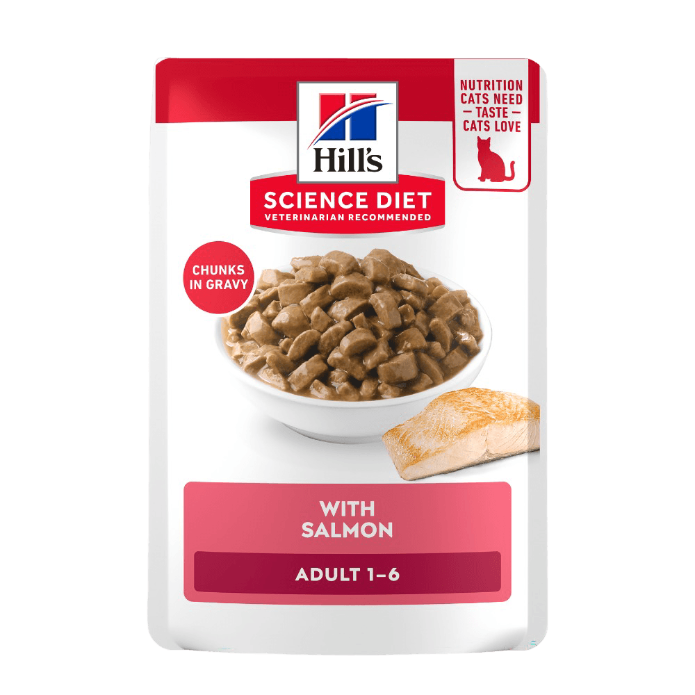 Adult with Salmon Wet Cat Food Pouches