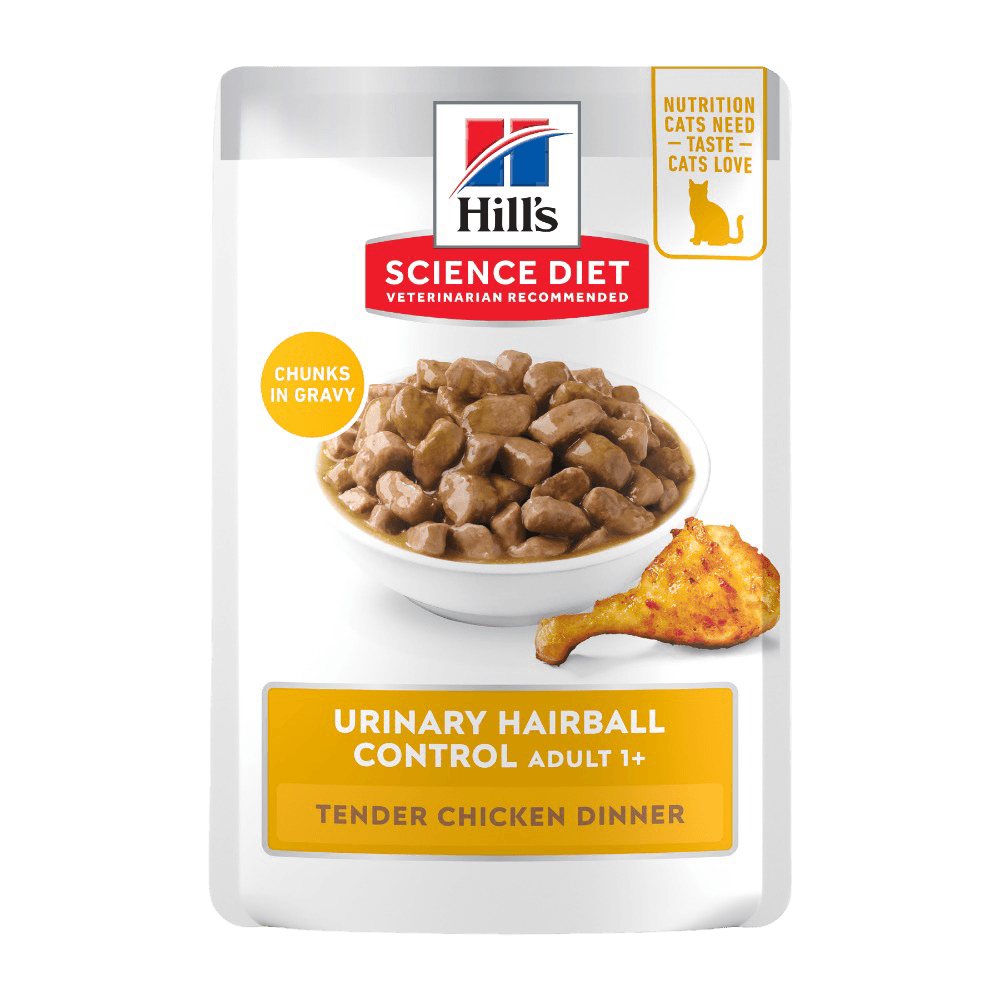 Urinary Hairball Control Adult Wet Cat Food Pouches