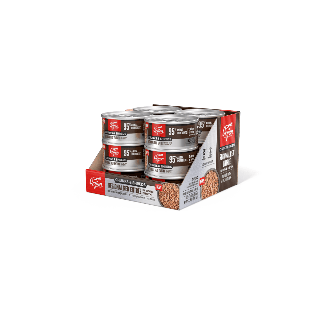 Orijen Chunks & Shreds Regional Red Adult Wet Cat Food Cans