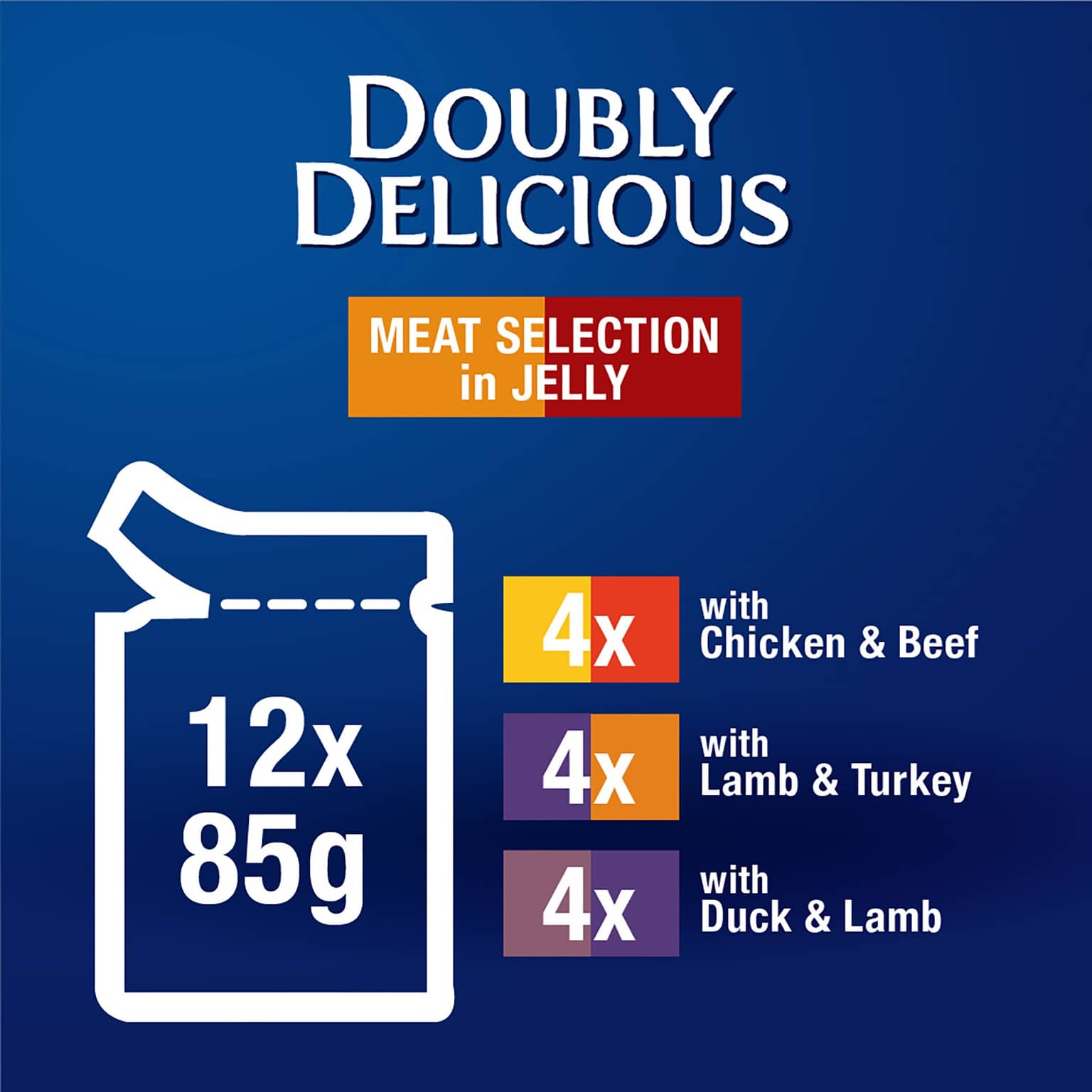 Felix Doubly Delicious Meat Selection Adult Wet Cat Food Pouches