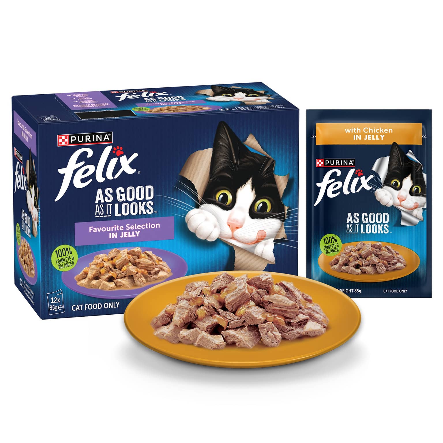 Felix Favourite Selection Adult Wet Cat Food Pouches