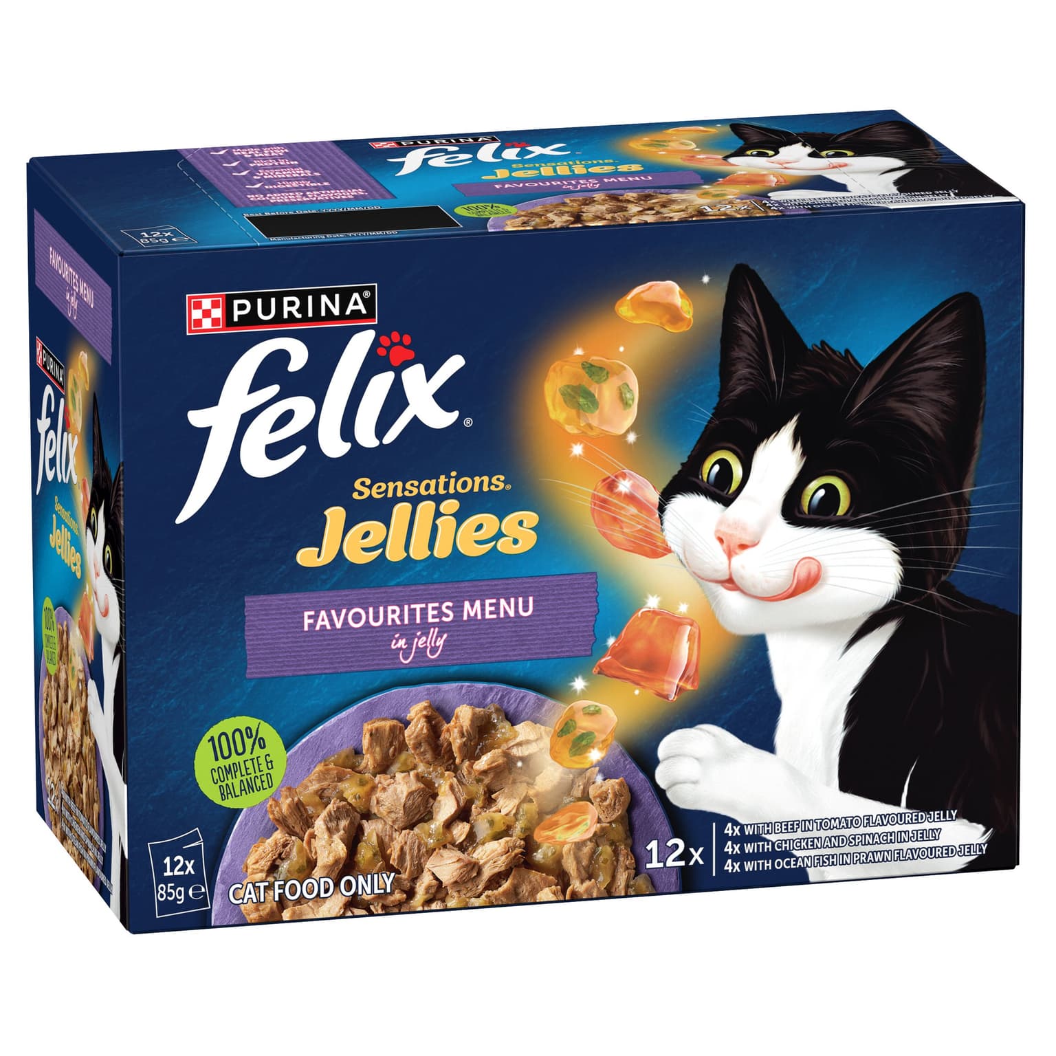 Sensation Jellies Favourites Menu Adult Wet Cat Food Pouches