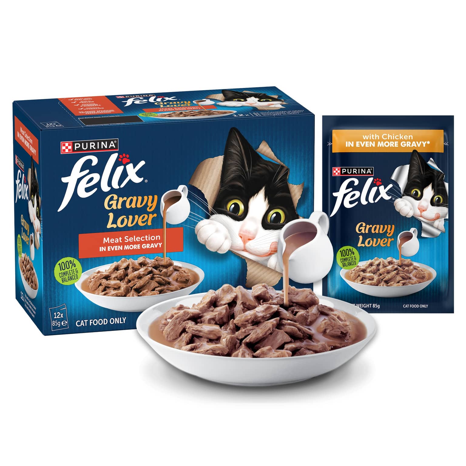 Felix As Good As It Looks Meat Selection Adult Wet Cat Food Pouches