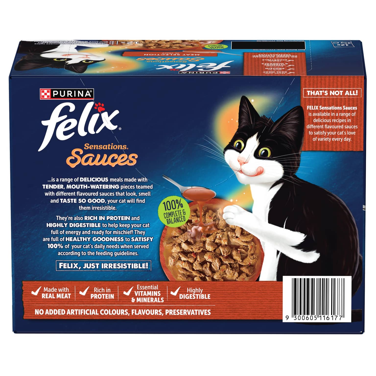 Felix Sensations Sauces Meat Selection Adult Wet Cat Food Pouches