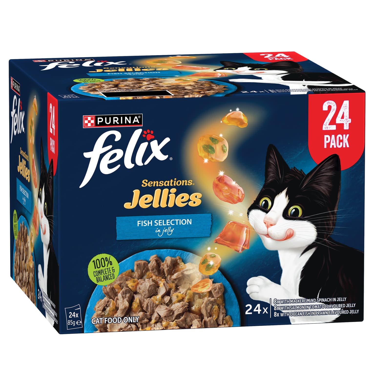 Sensations Jellies Fishy Selection Adult Wet Cat Food Pouches
