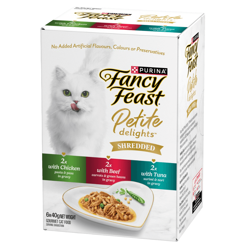 Petite Delights Shredded Chicken Beef Tuna Wet Cat Food