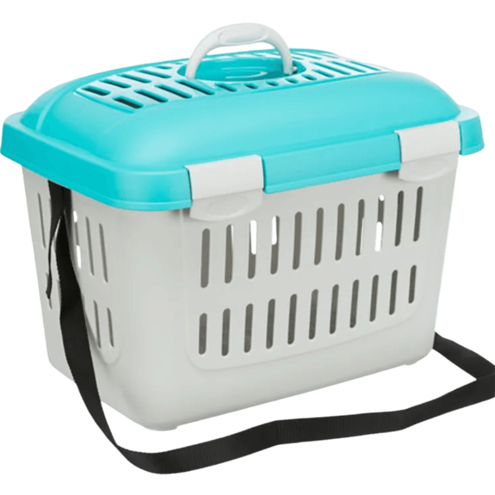 trixie-midi-capri-transport-box-carrier-for-small-animals-grey-turquoise