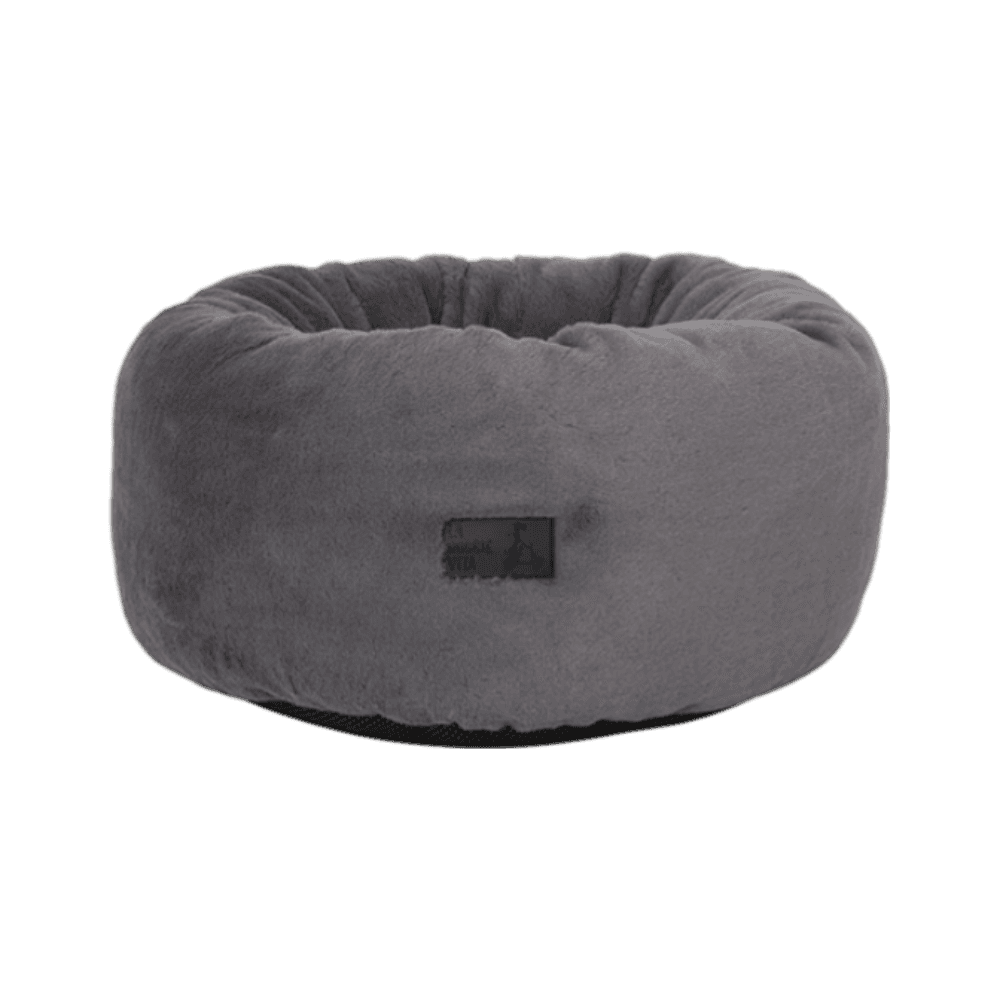 la-doggie-vita-bed-plush-donut-charcoal
