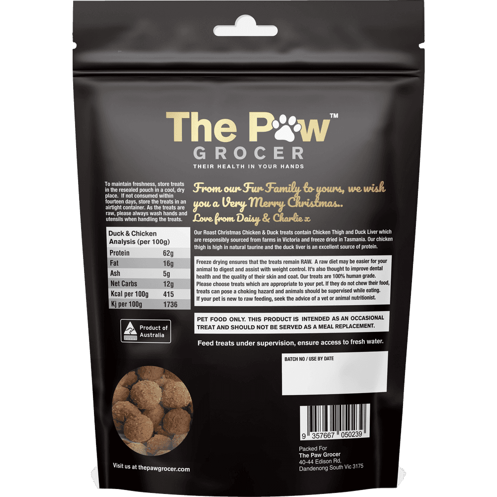 The Paw Grocer Duck And Chicken Roast Christmas Dinner Dog Treats