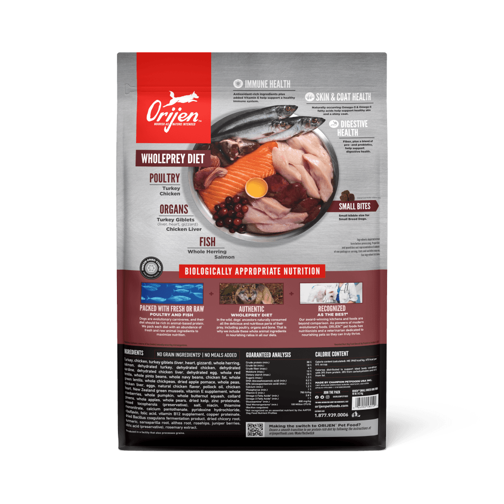 Orijen Turkey Chicken & Fish Small Breed Adult Dry Dog Food