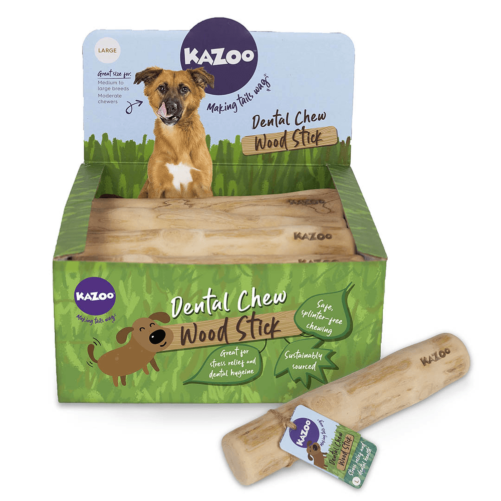 Kazoo Kazoo Coffee Wood Stick Dental Dog Chew Toy