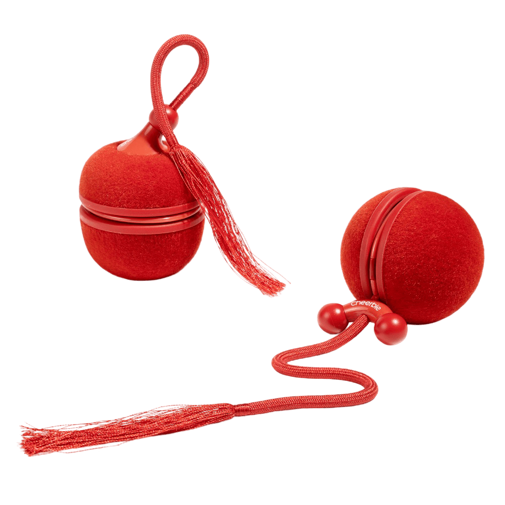 Wicked Ball Duo2 Cat Toy Vintage Red