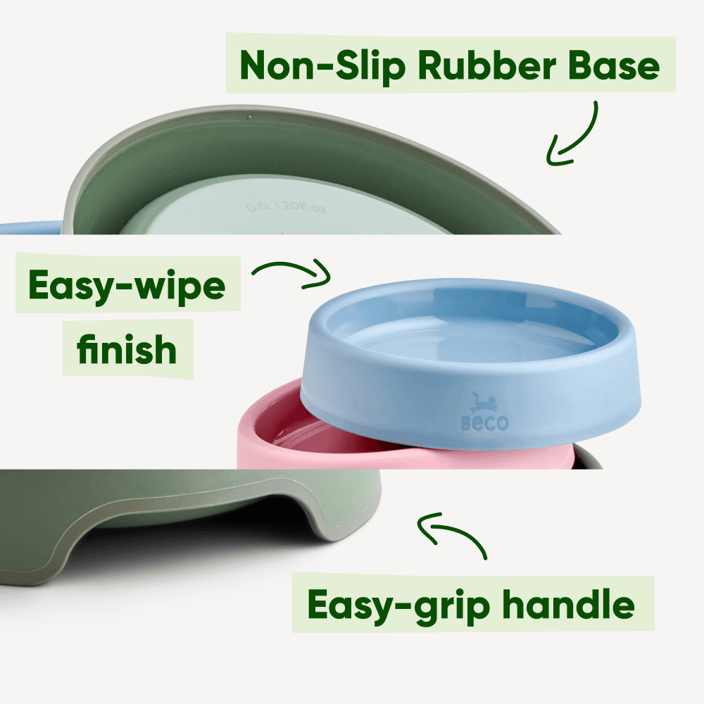 Beco Steady Cat Bowl Olive Green