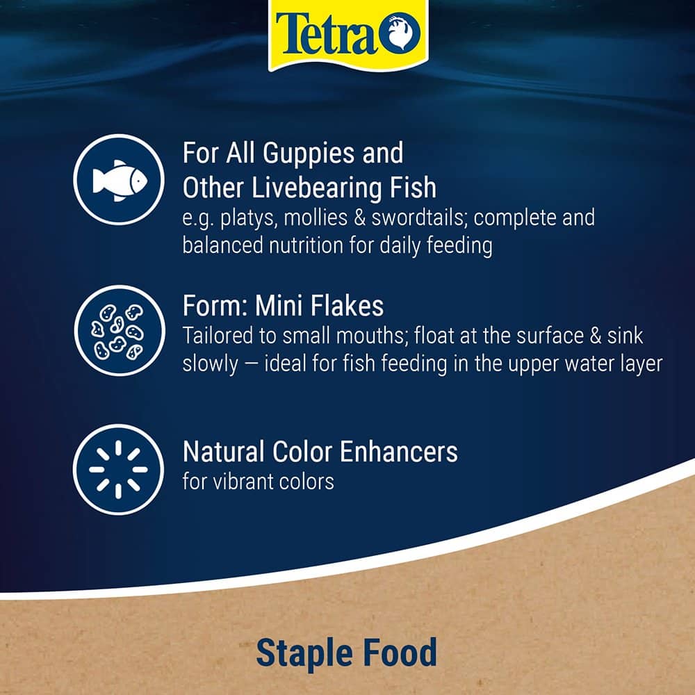 Tetra Tetra Guppy Colour Mini Flakes Tropical Fish Food