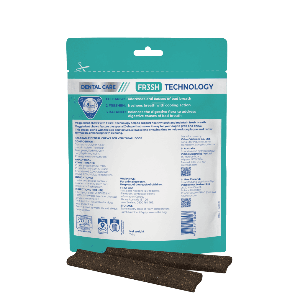 VeggieDent FR3SH Extra Small Dog Dental Treats
