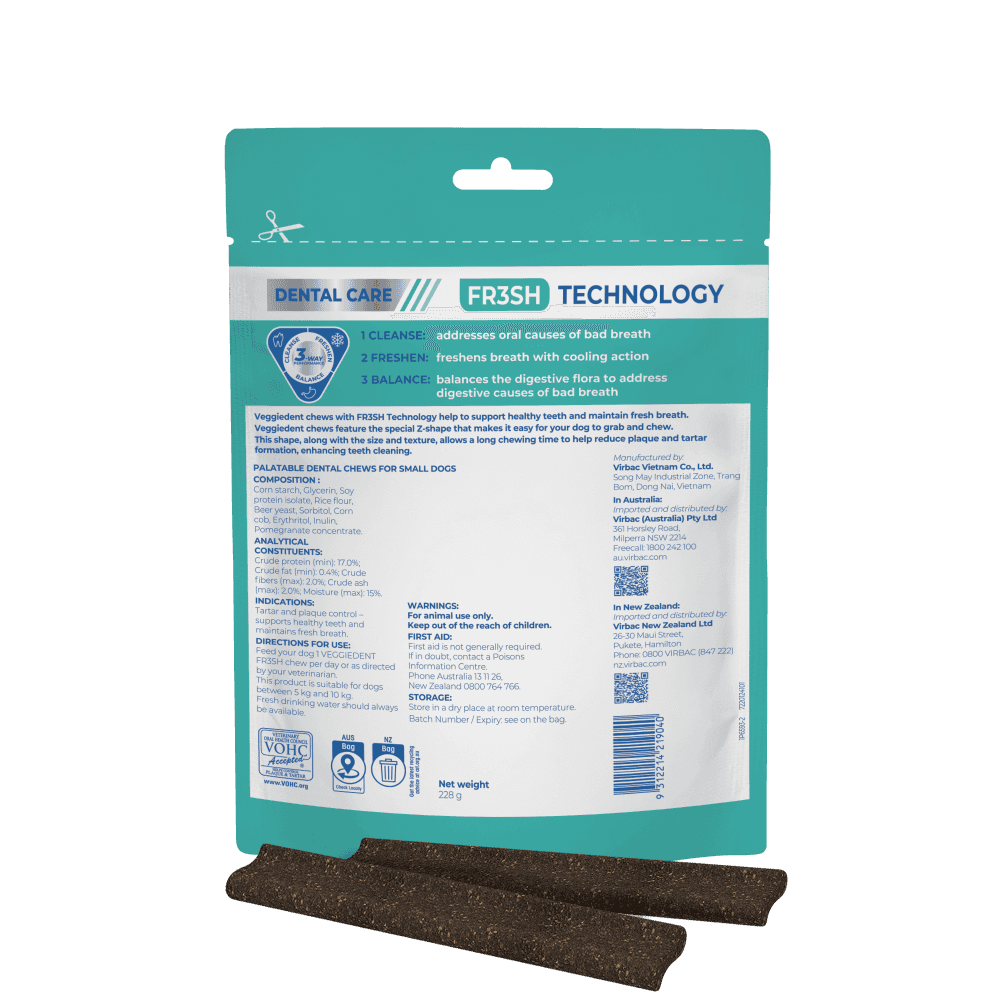 VeggieDent FR3SH Small Dog Dental Treats