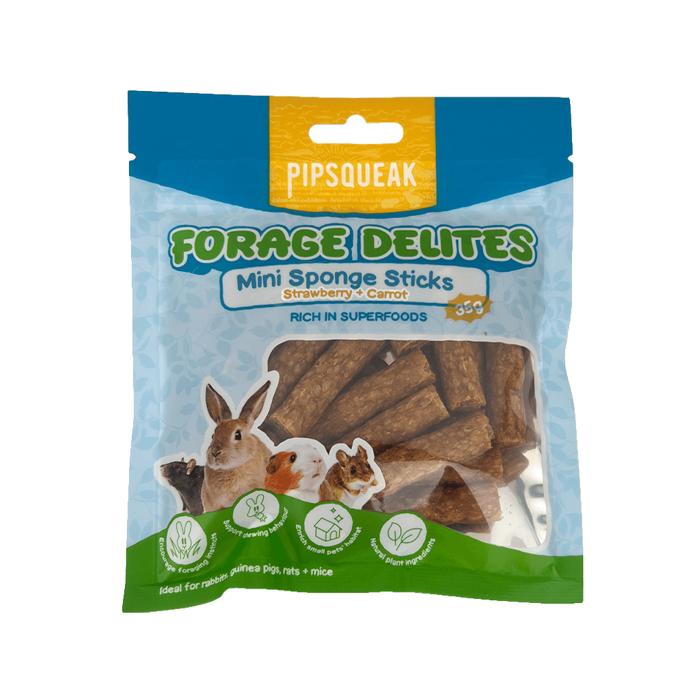 pipsqueak-forage-delites-mini-sponge-sticks-strawberry-carrot-small-pet-treat
