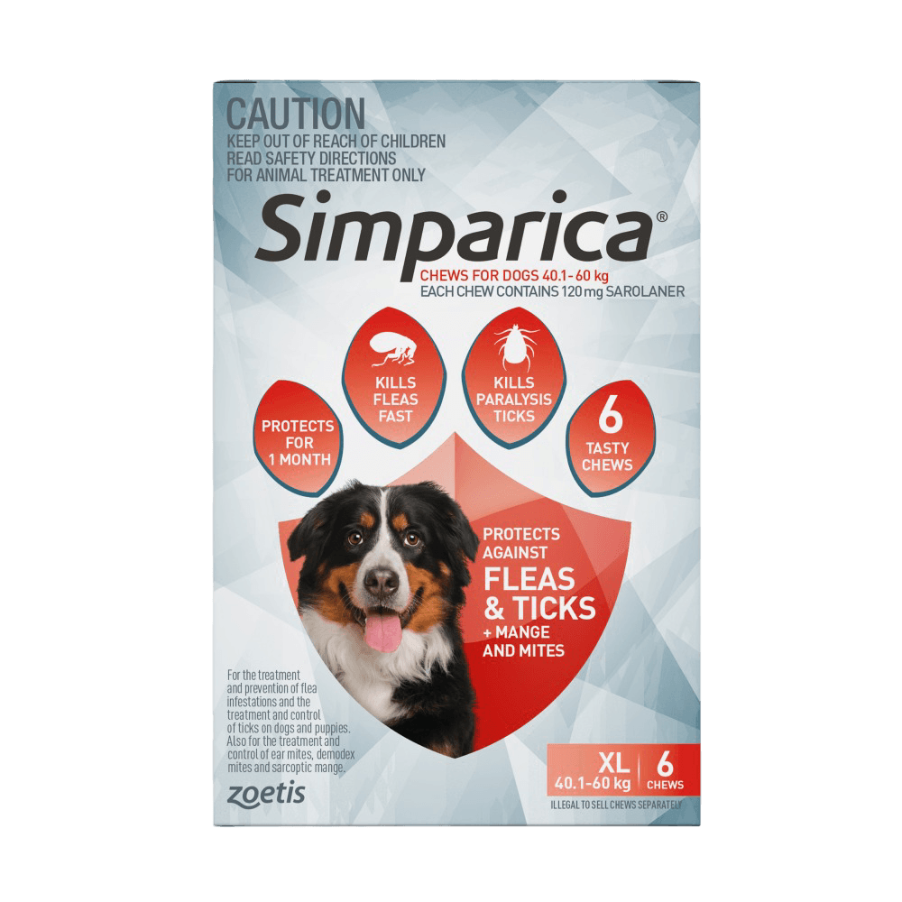 for Extra Large Dogs 40.1–60kg (Red) Flea & Tick Chewables