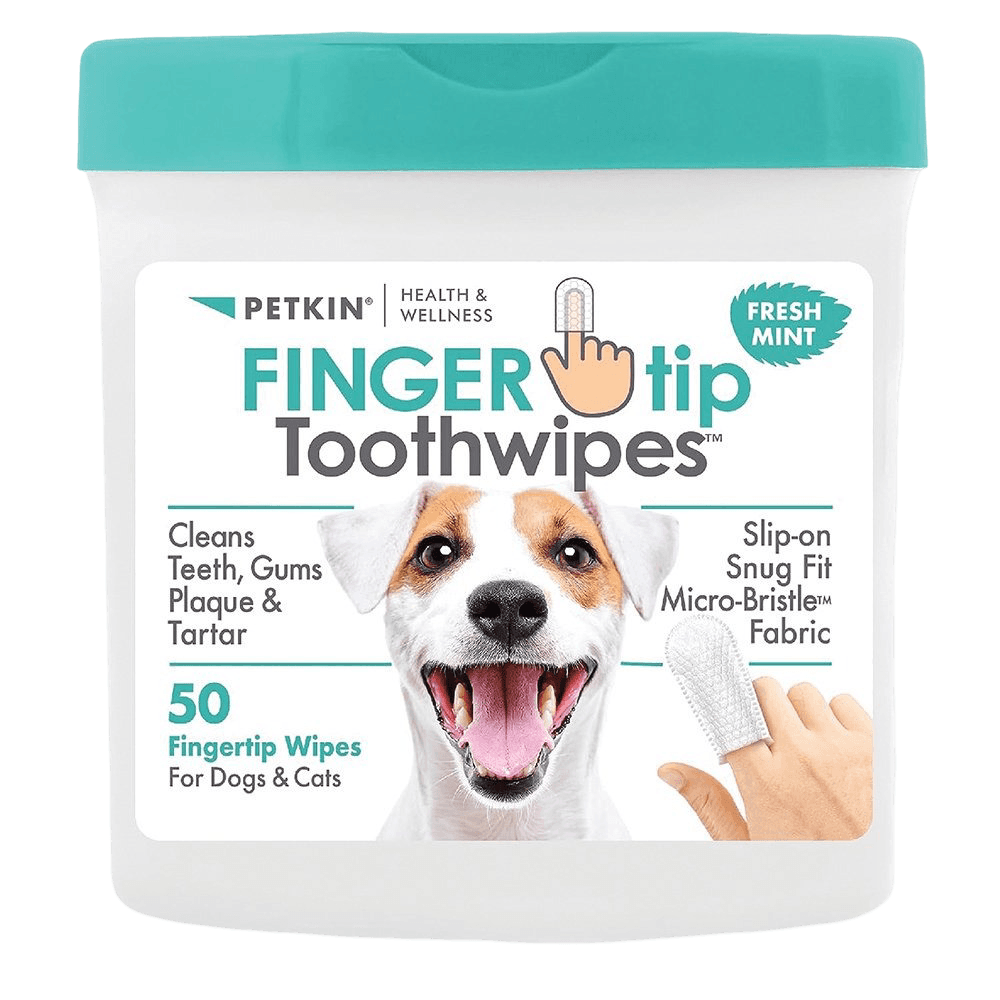 Fingertip Tooth Wipes For Dogs Fresh Mint Flavour