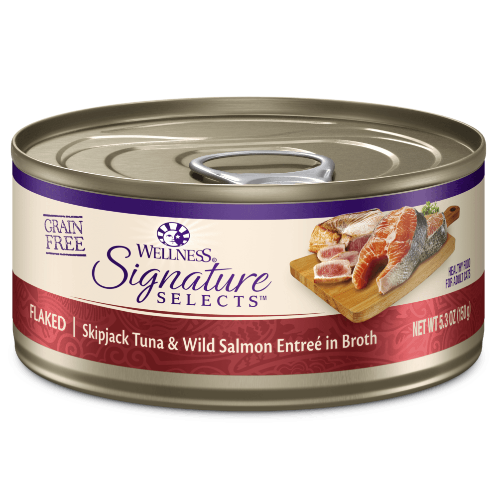 Signature Selects Flaked Tuna Salmon in Broth Wet Cat Food