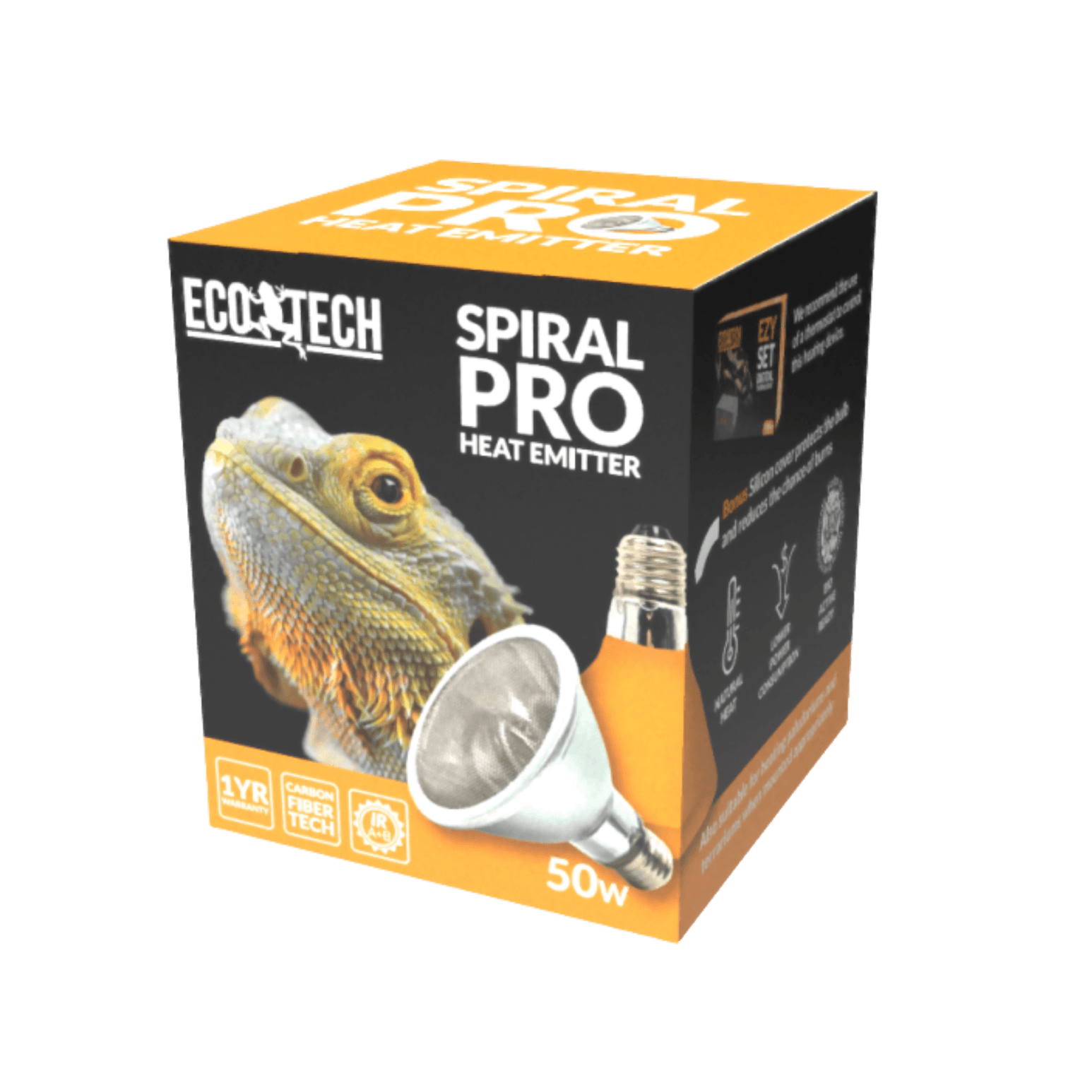 Reptile Spiral Pro Carbon Fibre Tech Heat Emitter