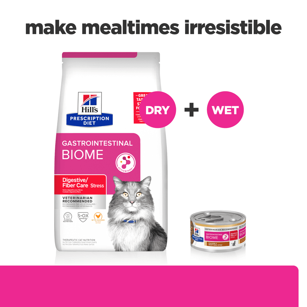Hills Prescription Diet Gastrointestinal Biome Stress Digestive Fibre Care Dry Cat Food