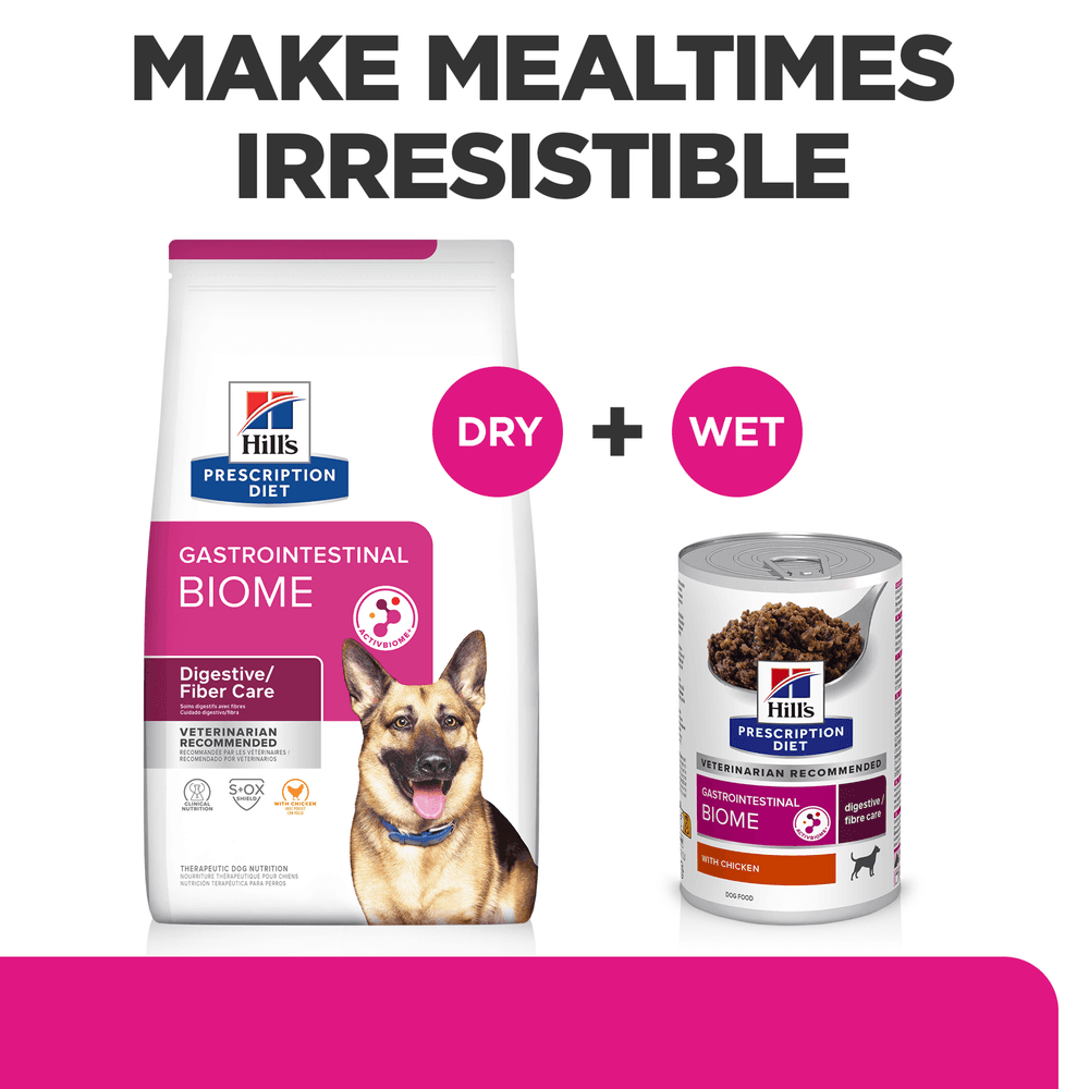 Hills Prescription Diet Gastrointestinal Biome Digestive Fibre Care Chicken Adult Dry Dog Food