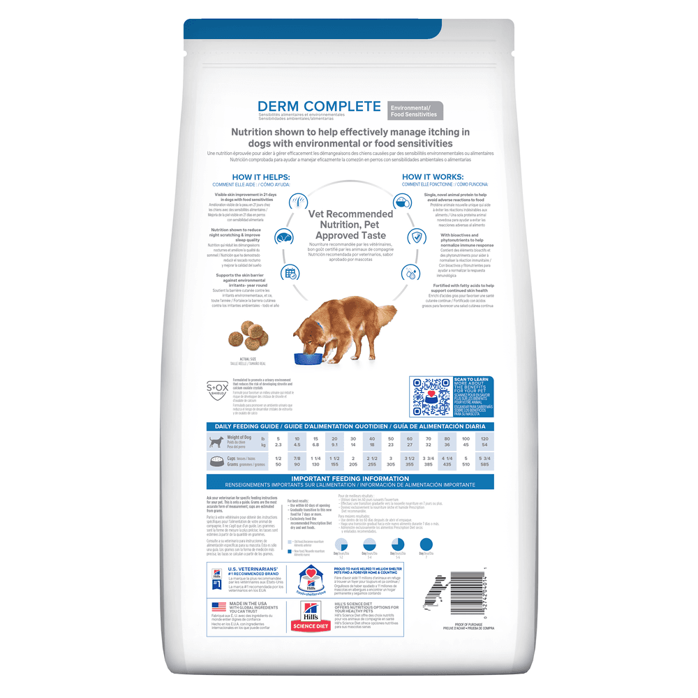 Hills Prescription Diet Derm Complete Adult Dry Dog Food