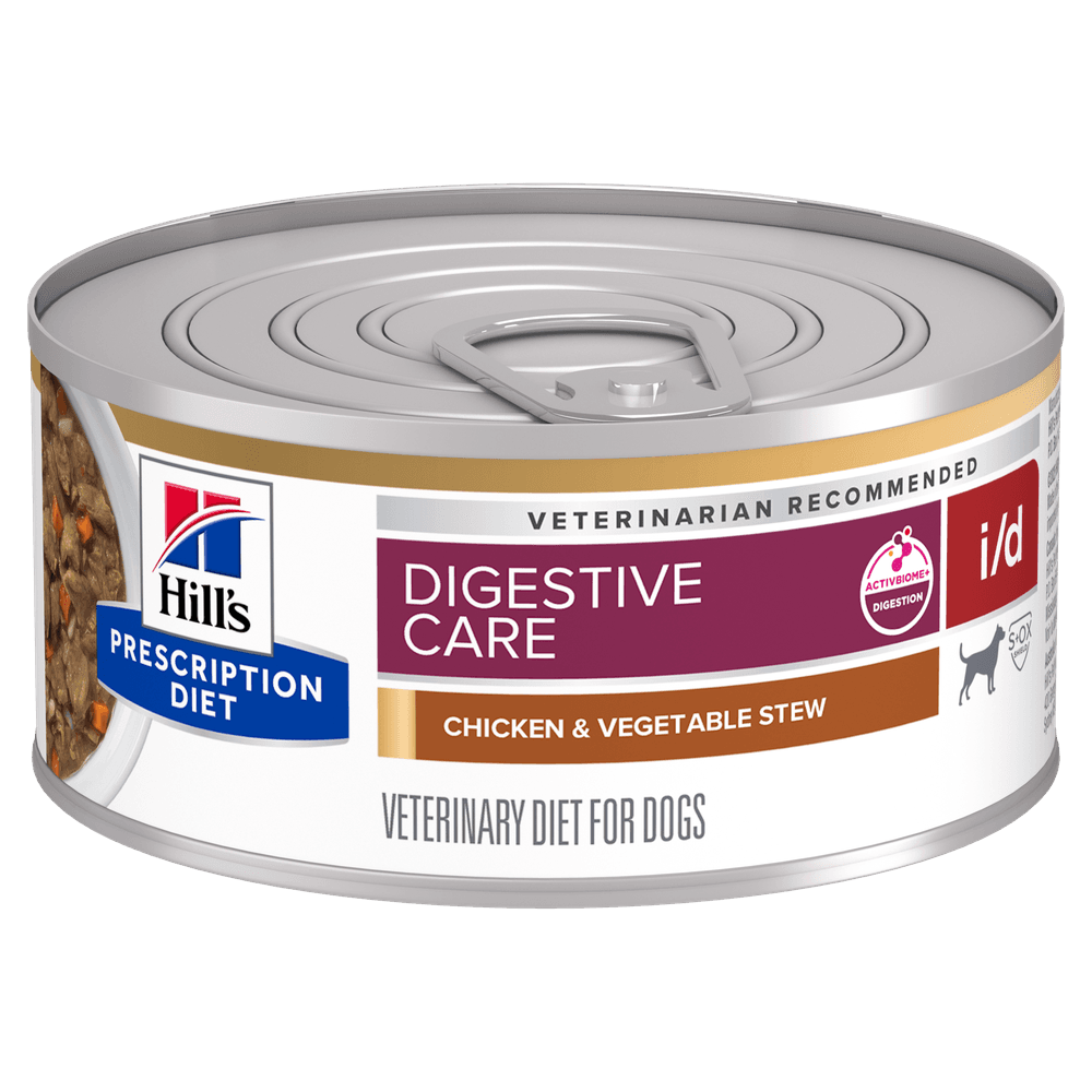 Hills Prescription Diet I/D Digestive Care Chicken & Vegetable Stew Adult Wet Dog Food Cans