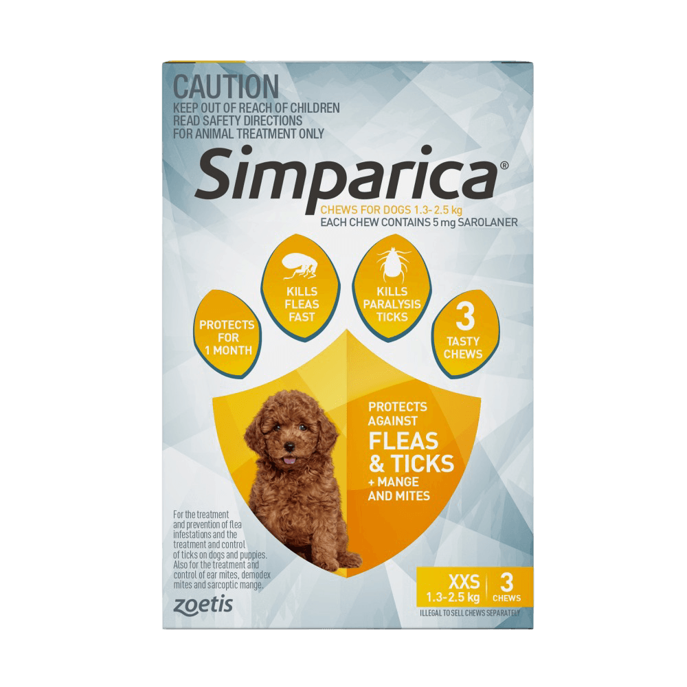 for Puppies 1.3–2.5kg (Yellow) Flea & Tick Chewables