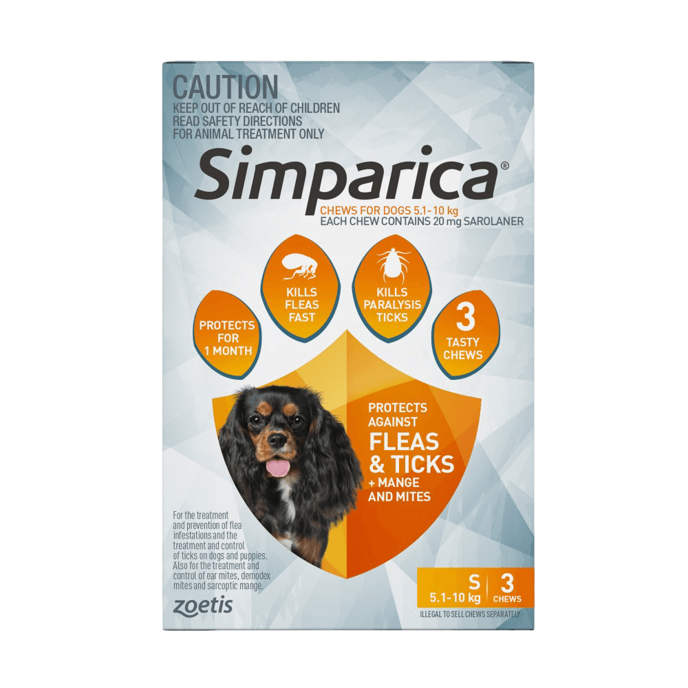 for Small Dogs 5.1–10kg (Orange) Flea & Tick Chewables