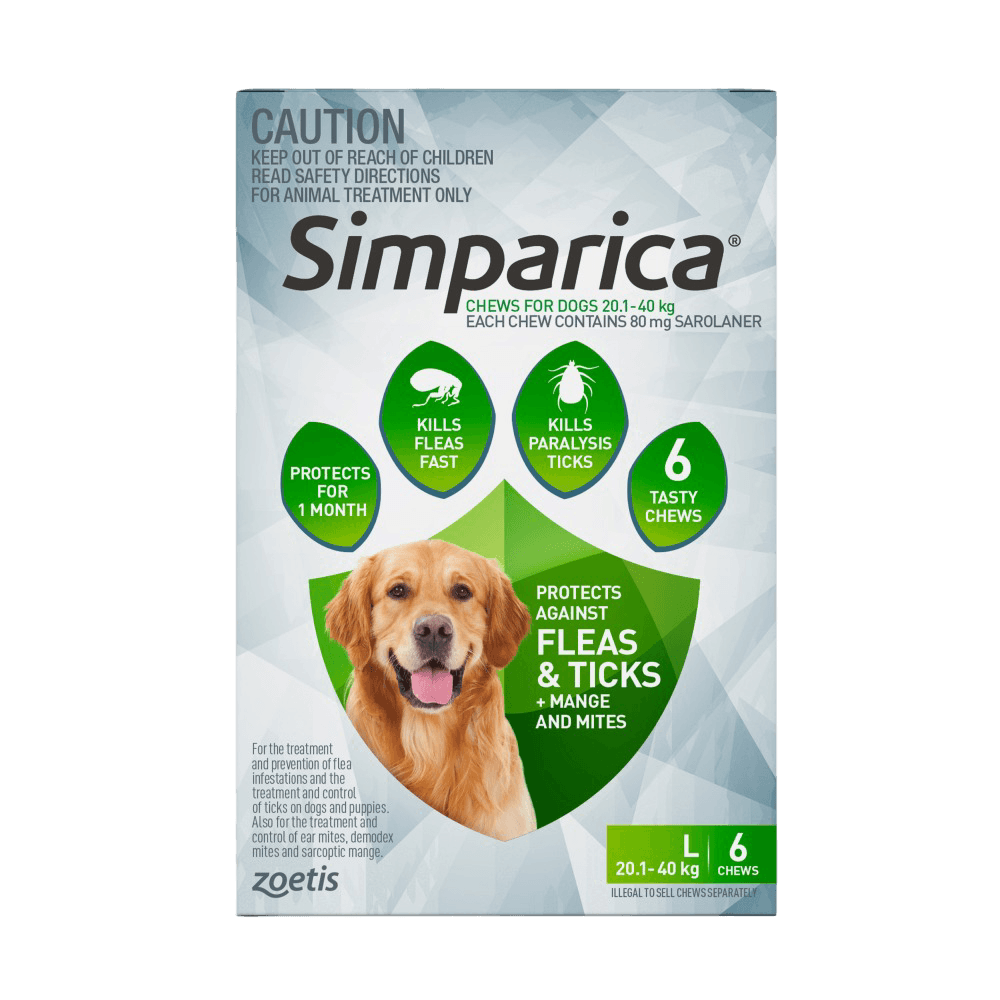 for Large Dogs 20.1–40kg (Green) Flea & Tick Chewables