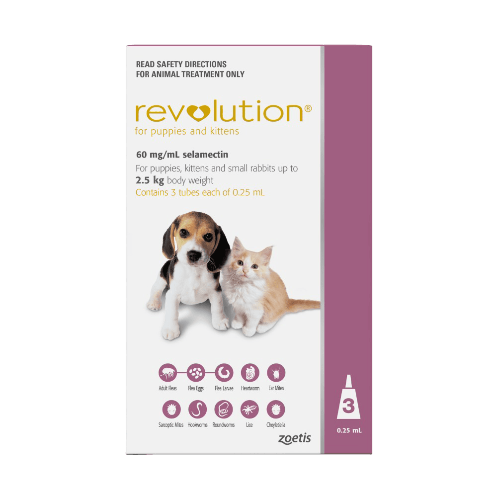 for Kittens, Puppies and Rabbits under 2.5kg (Pink) Fleas & Worm Pipettes