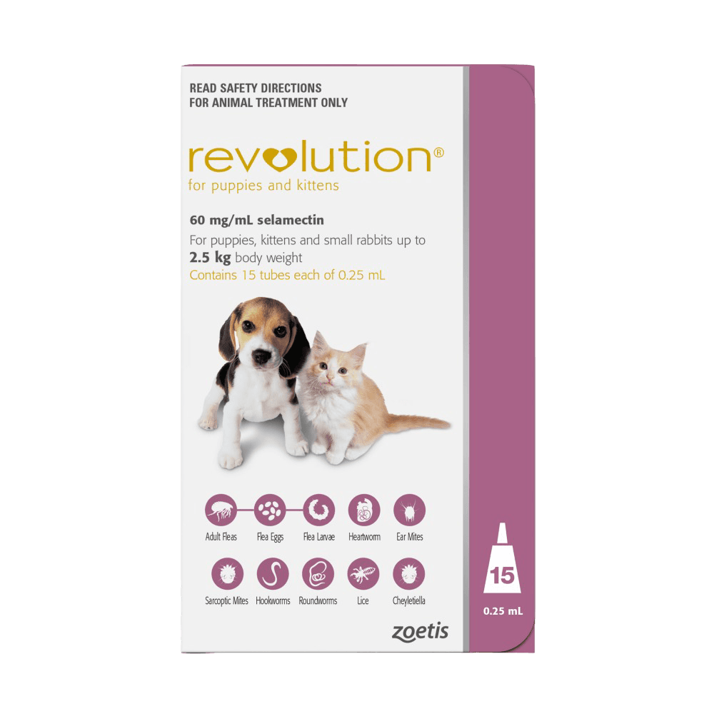 for Kittens, Puppies and Rabbits under 2.5kg (Pink) Fleas & Worm Pipettes