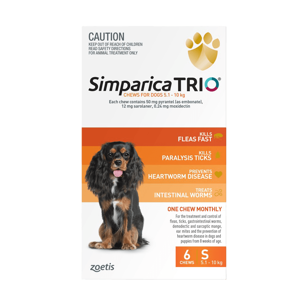 for Small Dogs 5.1–10kg (Orange) Flea, Tick & Worm Chewables