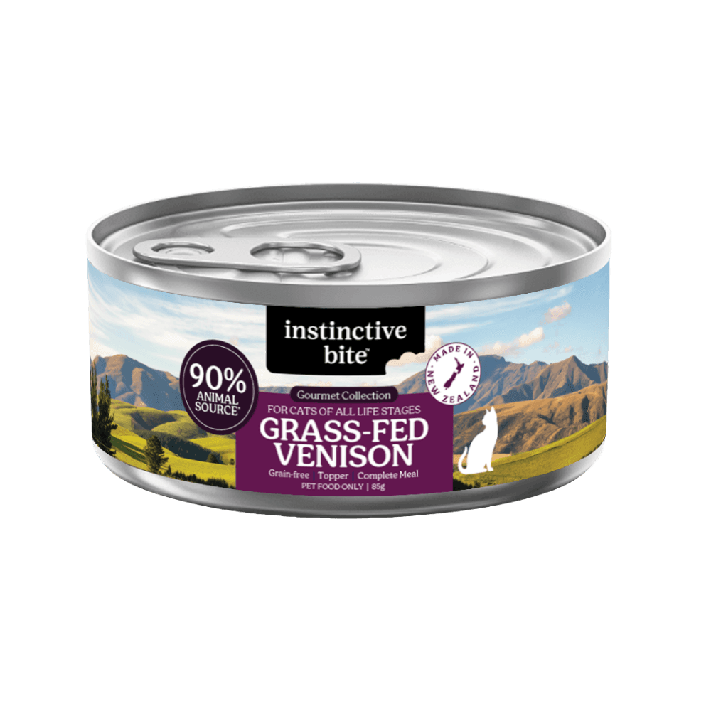 Instinctive Bite Single Protein Venison All Lifestages Wet Cat Food Cans
