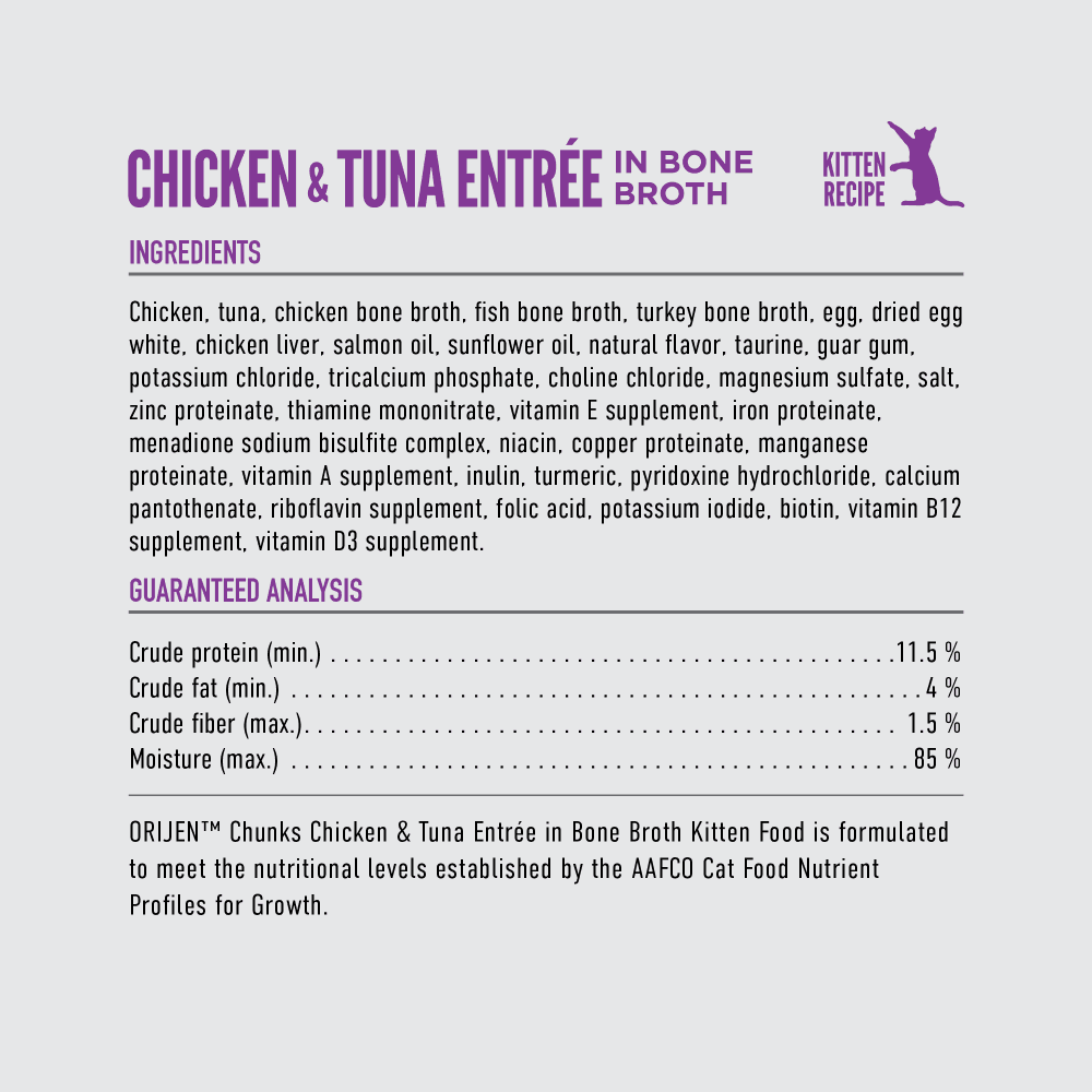 Orijen Chunks And Shreds Kitten Chicken And Tuna Wet Cat Food