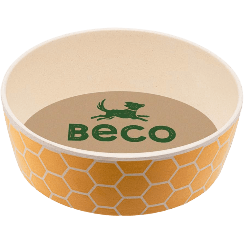 beco-save-the-bees-bamboo-dog-bowl