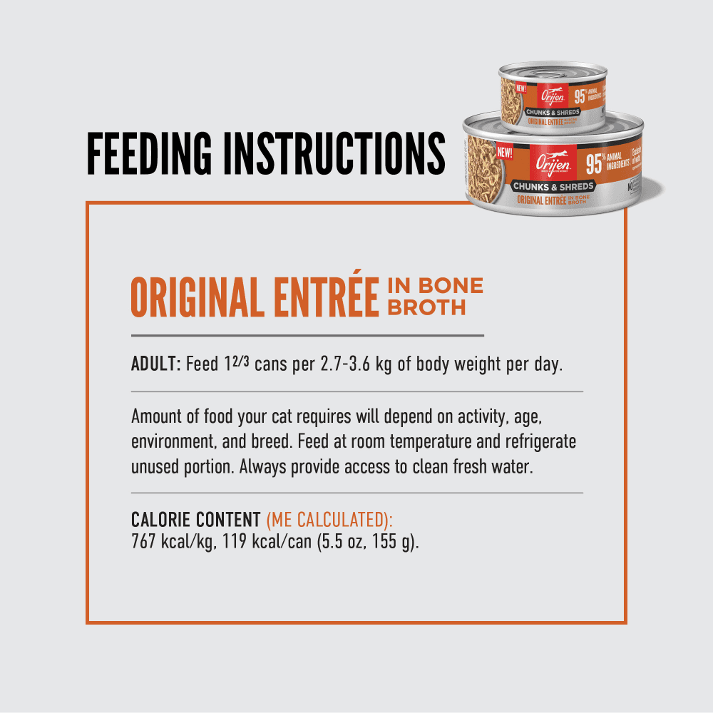Orijen Chunks & Shreds Original Adult Wet Cat Food Cans