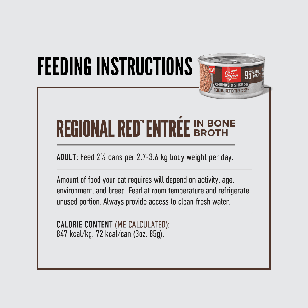 Orijen Chunks & Shreds Regional Red Adult Wet Cat Food Cans