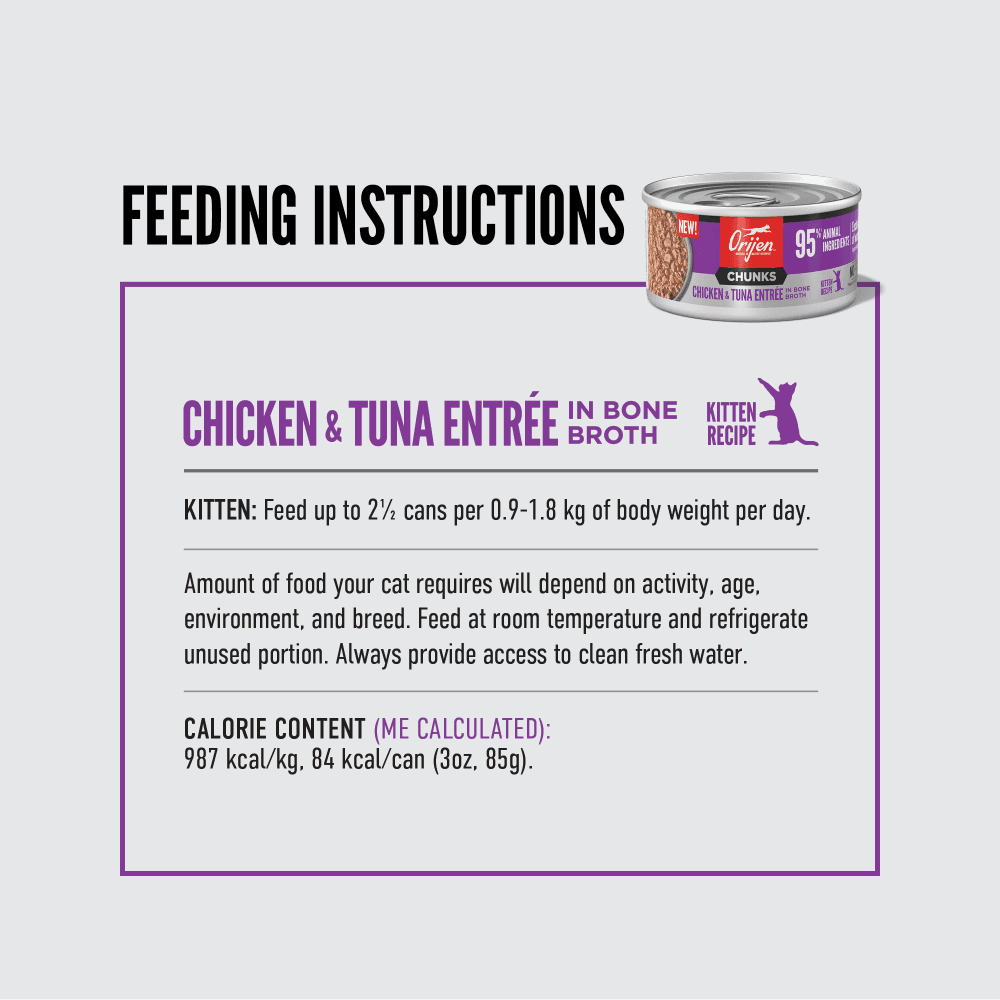 Orijen Chunks And Shreds Kitten Chicken And Tuna Wet Cat Food