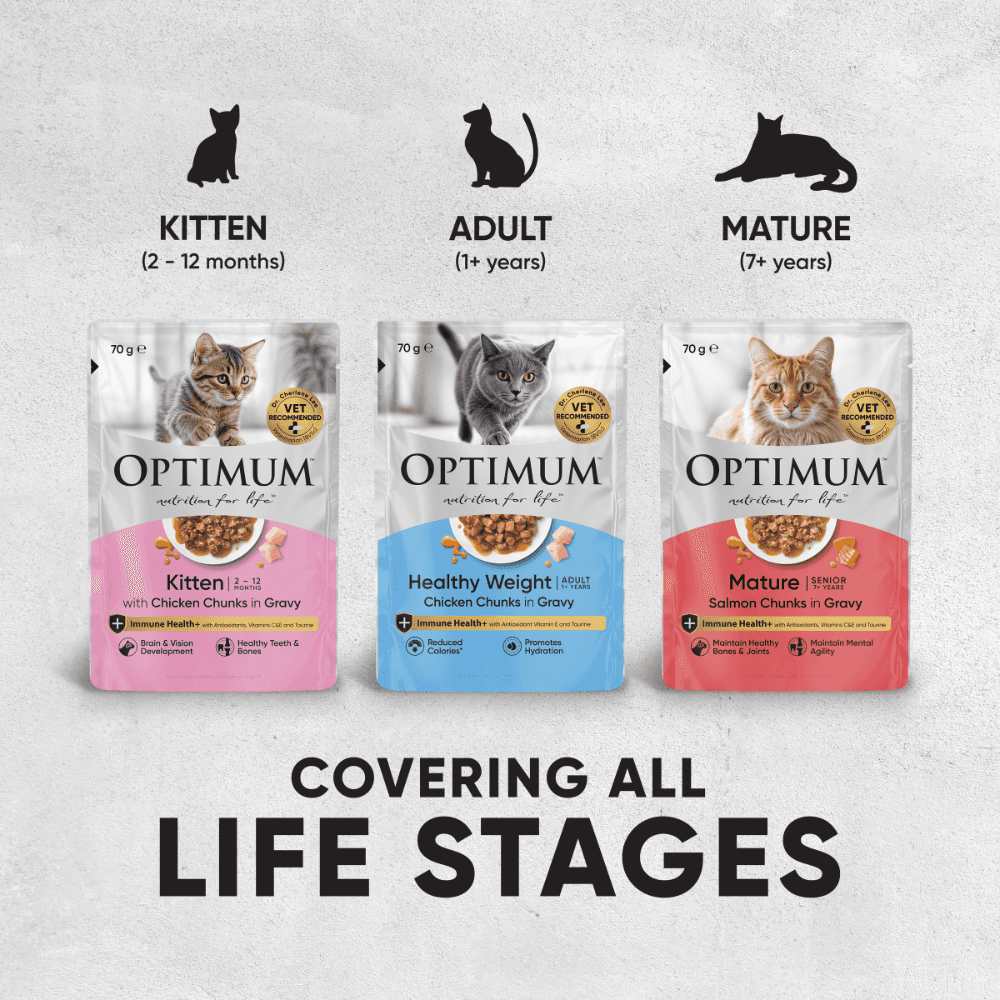 Optimum Healthy Weight Chicken in Jelly Adult Wet Cat Food Pouch