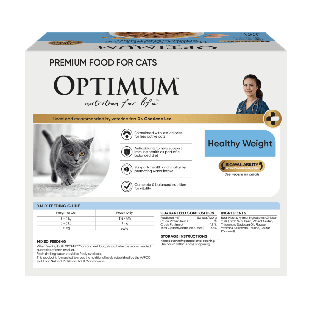 Optimum Healthy Weight Chicken in Jelly Adult Wet Cat Food Pouch