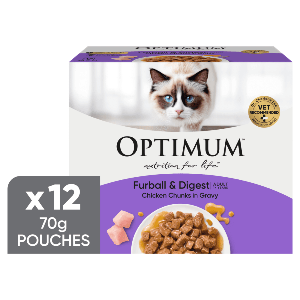Optimum Digest Furball Chicken in Jelly Adult Wet Cat Food Pouch